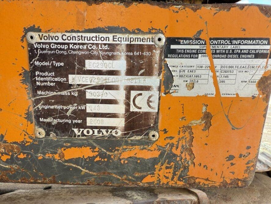 Volvo EC290CL - Kāpurķēžu ekskavators: foto 5 Volvo EC290CL - Kāpurķēžu ekskavators: foto 5