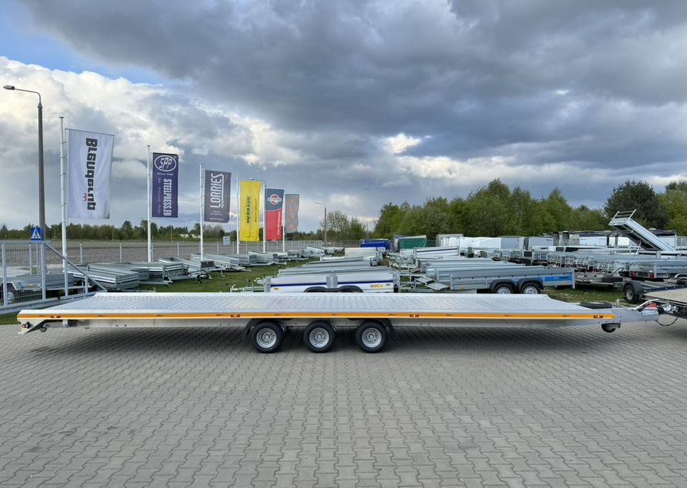 GROMEX laweta aluminiowa | 850x210cm | DMC 3500kg | platforma na 2 auta | 3 osie AL-KO | OŚWIETLENIE LED - Piekabe autovedējs: foto 2 GROMEX laweta aluminiowa | 850x210cm | DMC 3500kg | platforma na 2 auta | 3 osie AL-KO | OŚWIETLENIE LED - Piekabe autovedējs: foto 2