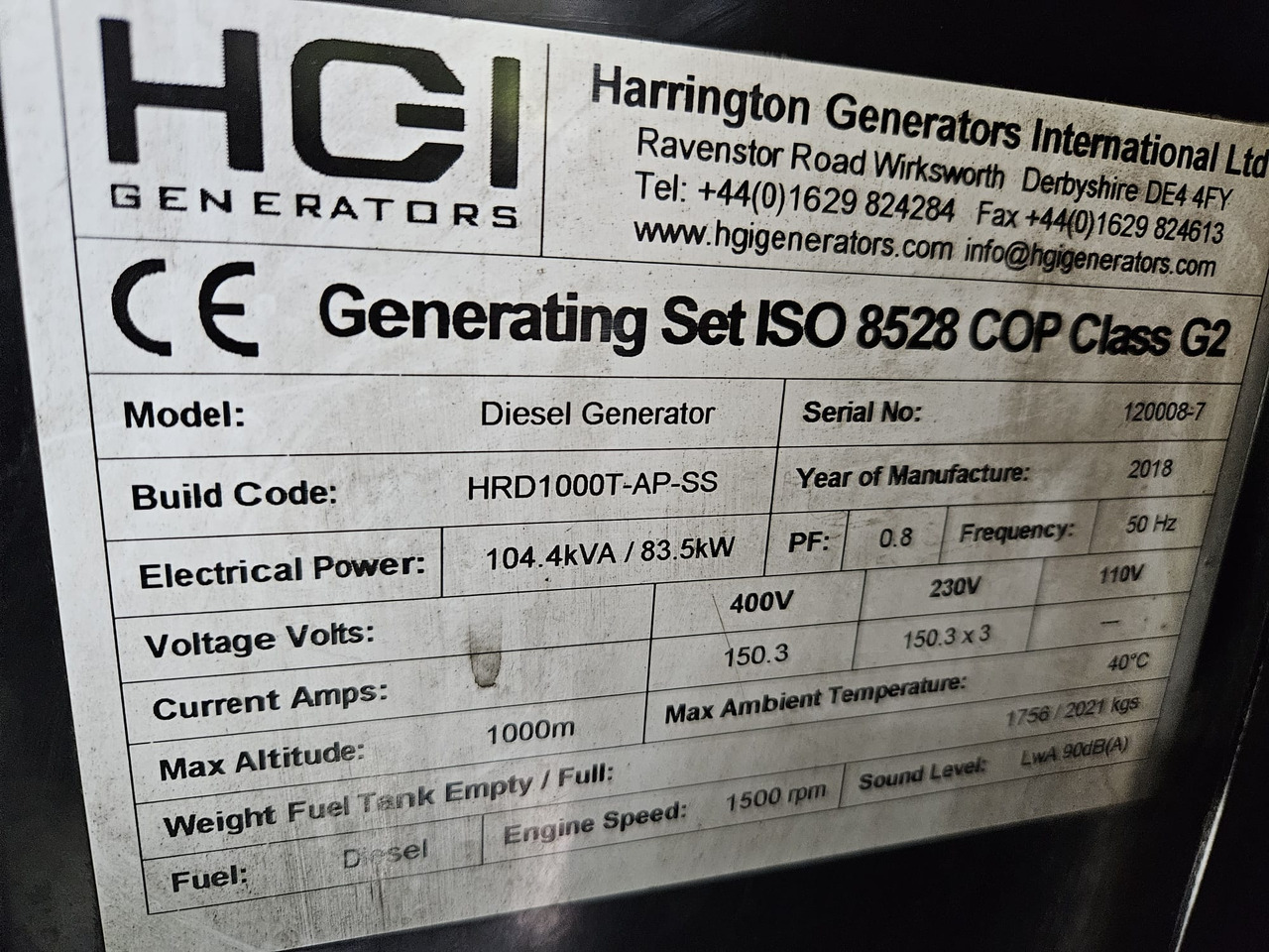 HGI 100KVA PERKINS GENERATOR DIESEL SILENT RENTAL SPECIFICATION HGI 100KVA PERKINS GENERATOR DIESEL SILENT RENTAL SPECIFICATION līzingu HGI 100KVA PERKINS GENERATOR DIESEL SILENT RENTAL SPECIFICATION HGI 100KVA PERKINS GENERATOR DIESEL SILENT RENTAL SPECIFICATION: foto 6
