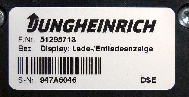Jungheinrich 51295713 | Battery indicator sn. 947A6046 - Mērinstrumentu panelis - Iekraušanas tehnika: foto 3 Jungheinrich 51295713 | Battery indicator sn. 947A6046 - Mērinstrumentu panelis - Iekraušanas tehnika: foto 3