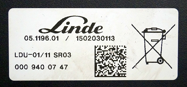 Linde 0009400747 | Display LDU-01/11 SR03 1502030113 from Linde R16HD-01 year 2 - Mērinstrumentu panelis - Iekraušanas tehnika: foto 3 Linde 0009400747 | Display LDU-01/11 SR03 1502030113 from Linde R16HD-01 year 2 - Mērinstrumentu panelis - Iekraušanas tehnika: foto 3