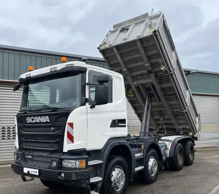 Scania G 450 8x4 | Meiller Bordmatik Wywrotka trójstronna | Retarder | 298.000 km!!!! | Euro 6 |1 właściciel - Kravas automašīna pašizgāzējs: foto 1 Scania G 450 8x4 | Meiller Bordmatik Wywrotka trójstronna | Retarder | 298.000 km!!!! | Euro 6 |1 właściciel - Kravas automašīna pašizgāzējs: foto 1