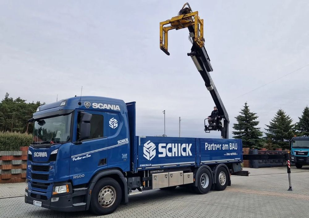 Scania Scania/ R 500/ 6x2 /Fassi F 215 AS - Bortu kravas automašīna/ Platforma, Kravas auto ar manipulatoru: foto 1 Scania Scania/ R 500/ 6x2 /Fassi F 215 AS - Bortu kravas automašīna/ Platforma, Kravas auto ar manipulatoru: foto 1