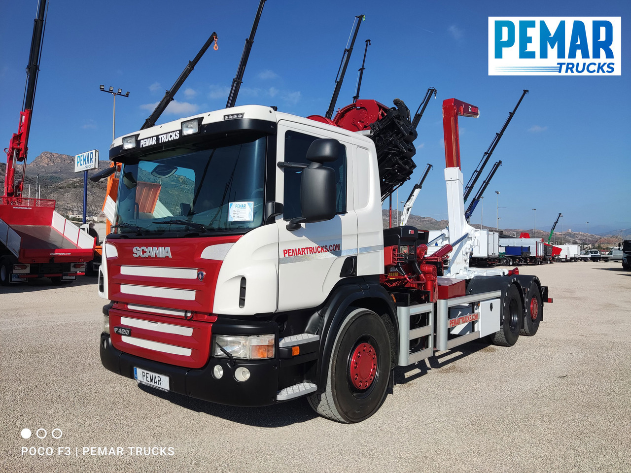 Kravas auto ar manipulatoru SCANIA P 420 GRUA GANCHO MULTILIFT 6X2: foto 13