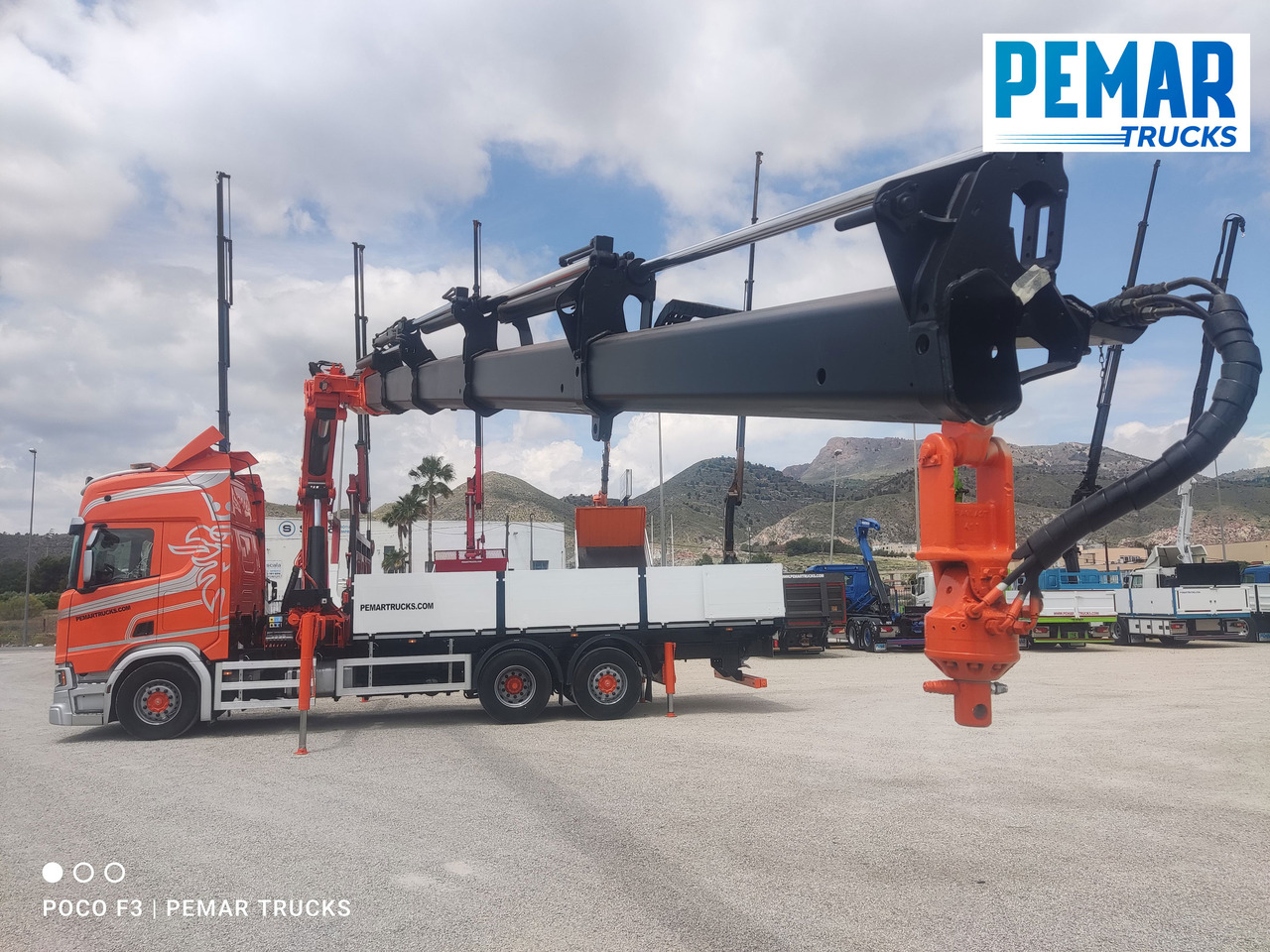 Bortu kravas automašīna/ Platforma, Kravas auto ar manipulatoru SCANIA R 540 6X2 GRUA CAJA FIJA: foto 25