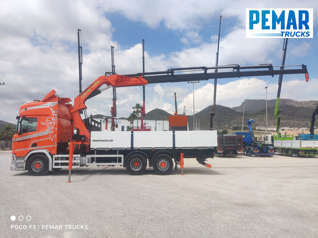 Bortu kravas automašīna/ Platforma, Kravas auto ar manipulatoru SCANIA R 540 6X2 GRUA CAJA FIJA: foto 21