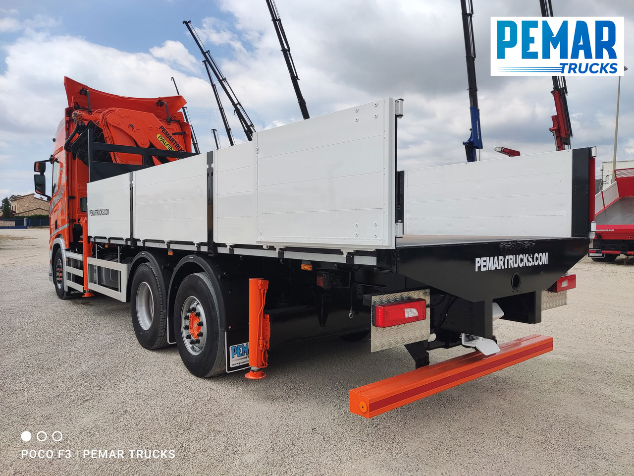 Bortu kravas automašīna/ Platforma, Kravas auto ar manipulatoru SCANIA R 540 6X2 GRUA CAJA FIJA: foto 13
