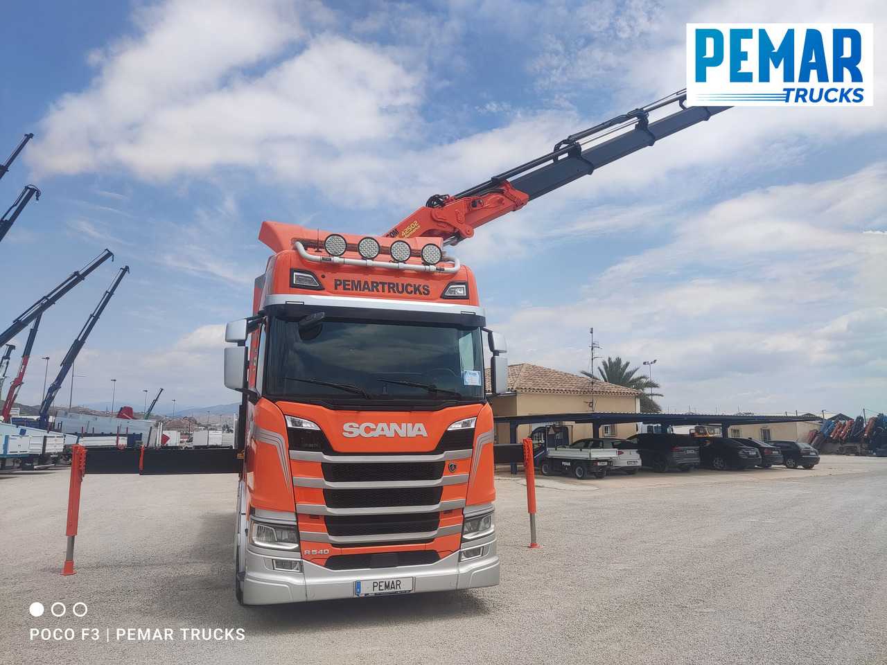 Bortu kravas automašīna/ Platforma, Kravas auto ar manipulatoru SCANIA R 540 6X2 GRUA CAJA FIJA: foto 23