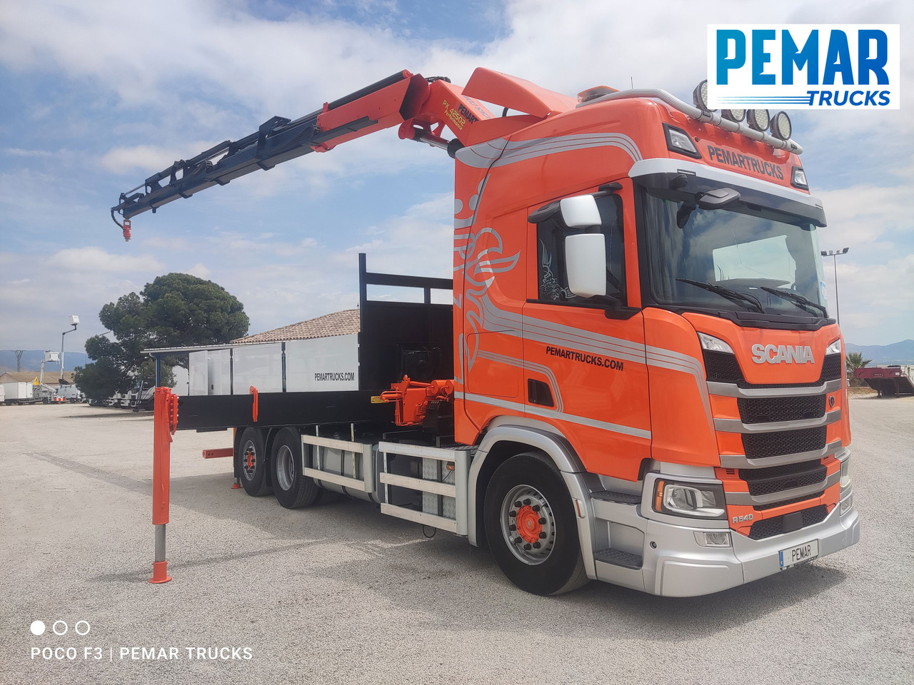 Bortu kravas automašīna/ Platforma, Kravas auto ar manipulatoru SCANIA R 540 6X2 GRUA CAJA FIJA: foto 20