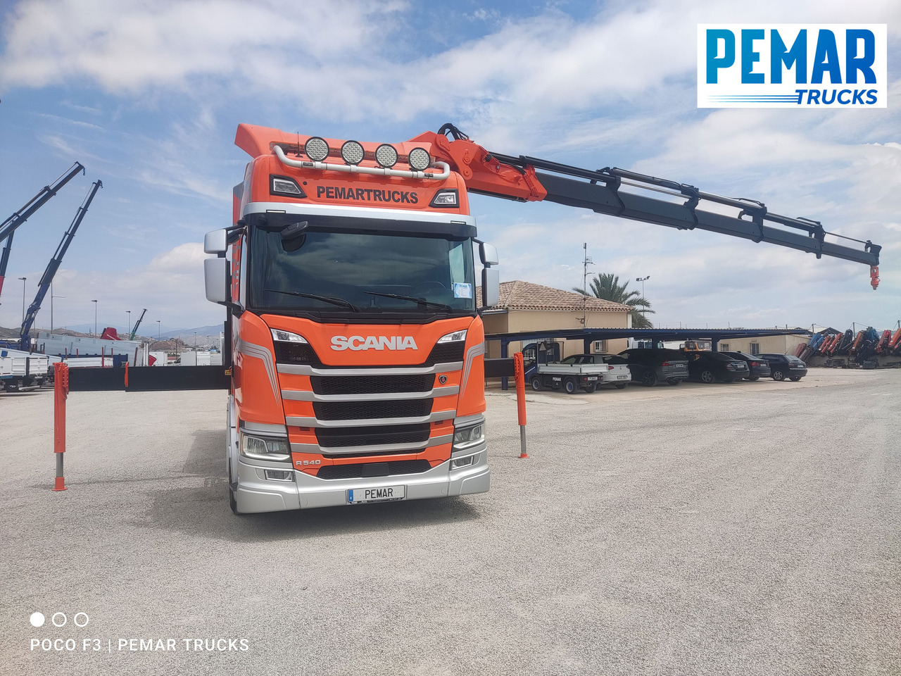 Bortu kravas automašīna/ Platforma, Kravas auto ar manipulatoru SCANIA R 540 6X2 GRUA CAJA FIJA: foto 24