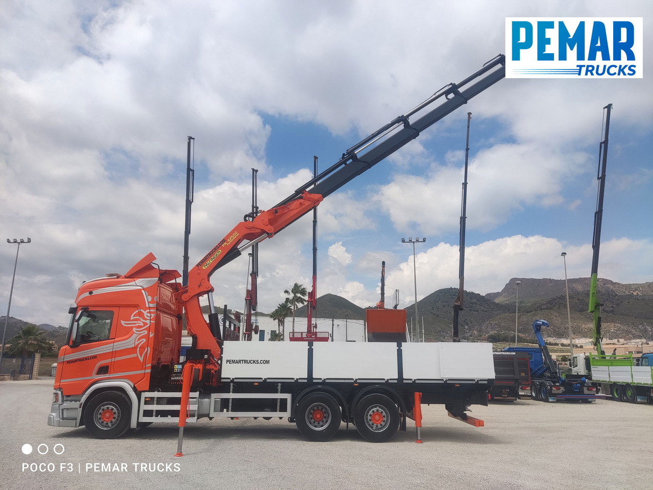 Bortu kravas automašīna/ Platforma, Kravas auto ar manipulatoru SCANIA R 540 6X2 GRUA CAJA FIJA: foto 22