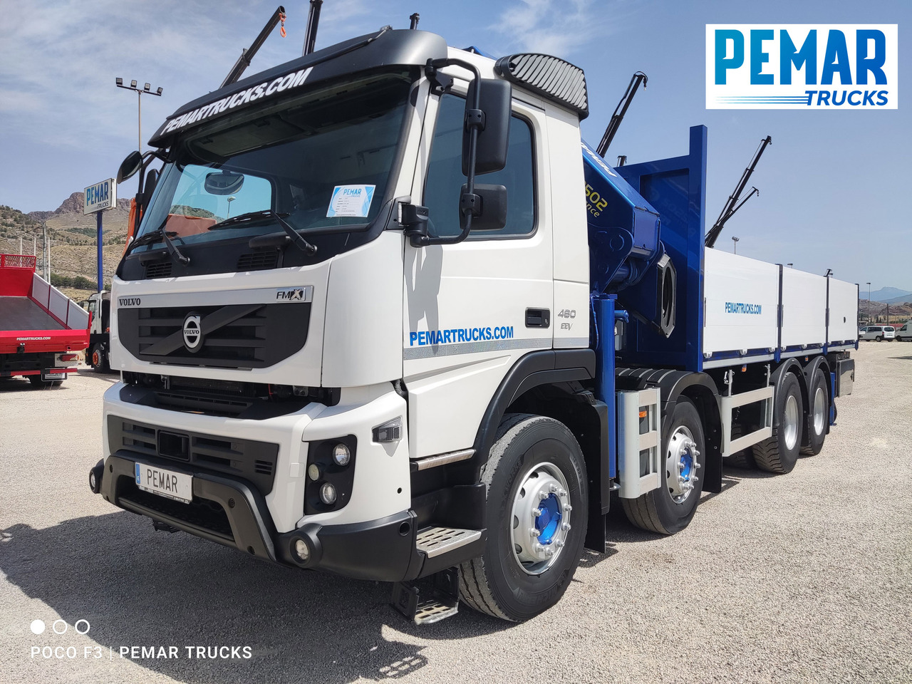 VOLVO FMX 460 8X4 GRUA CAJA FIJA ABIERTA - Bortu kravas automašīna/ Platforma: foto 2 VOLVO FMX 460 8X4 GRUA CAJA FIJA ABIERTA - Bortu kravas automašīna/ Platforma: foto 2