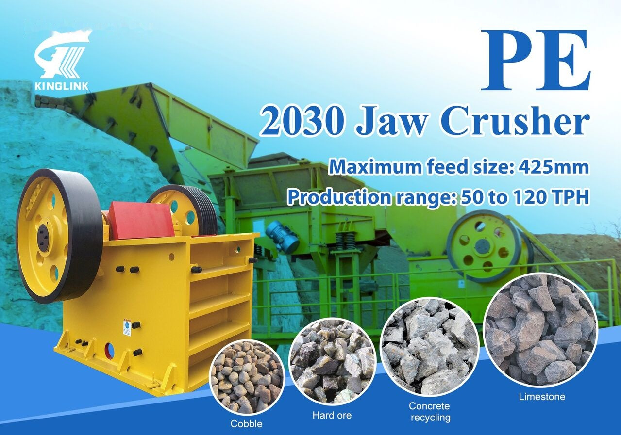 Kinglink PE500x750 | PE2030 Trio Type Jaw Crusher - Žokļu drupinātājs: foto 1 Kinglink PE500x750 | PE2030 Trio Type Jaw Crusher - Žokļu drupinātājs: foto 1
