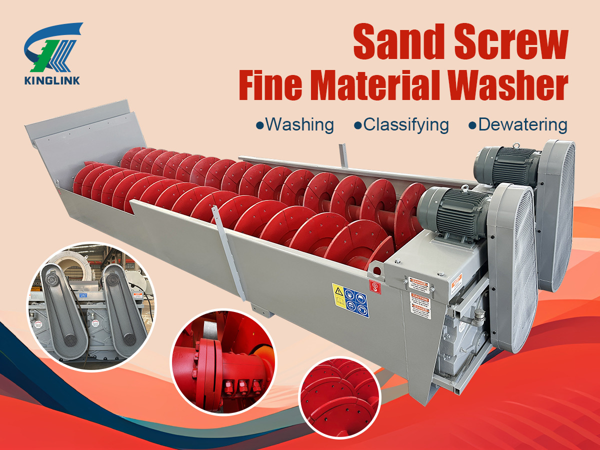 Kinglink Screw Sand Washer | 44'' x 32' Fine Material Washer - Drupinātājs: foto 1 Kinglink Screw Sand Washer | 44'' x 32' Fine Material Washer - Drupinātājs: foto 1
