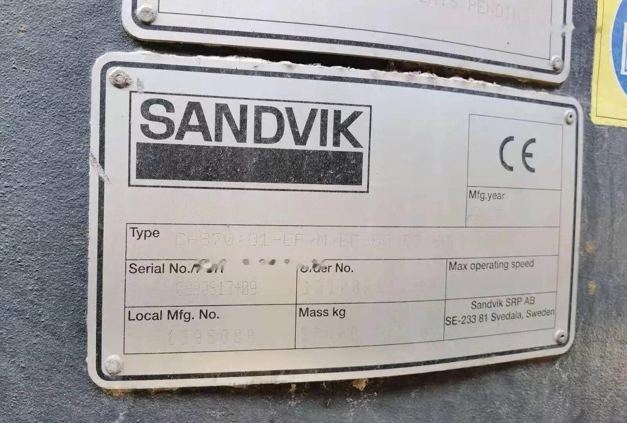 Sandvik CH870 - Konusveida drupinātājs: foto 2 Sandvik CH870 - Konusveida drupinātājs: foto 2