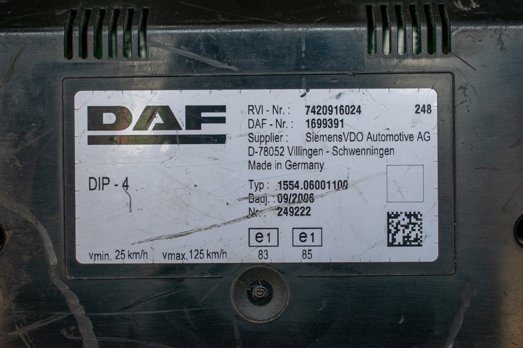 DAF LF45 - Mērinstrumentu panelis - Kravas automašīna: foto 3 DAF LF45 - Mērinstrumentu panelis - Kravas automašīna: foto 3