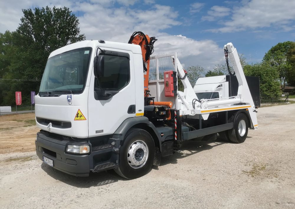 Renault Premium 270DCi + żuraw HDS Atlas 105.2 + Bramowiec MEILLER 12t Kontener - Būvgružu konteineru vedējs, Kravas auto ar manipulatoru: foto 1 Renault Premium 270DCi + żuraw HDS Atlas 105.2 + Bramowiec MEILLER 12t Kontener - Būvgružu konteineru vedējs, Kravas auto ar manipulatoru: foto 1