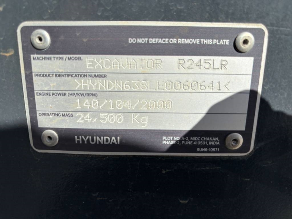 Jaunā Ekskavators Hyundai R 245 LR: foto 8