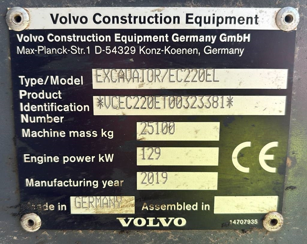 Kāpurķēžu ekskavators Volvo EC 220 EL (new undercarriage): foto 8