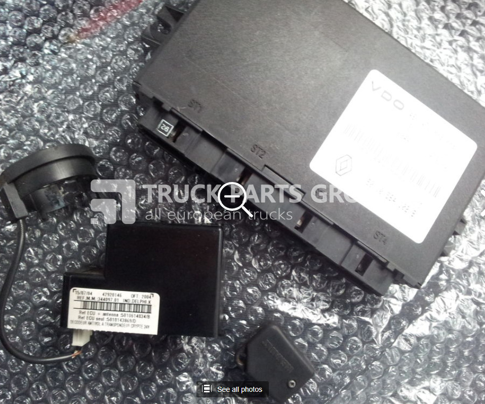 RENAULT Premium DCI 420 Ignition set, ECU + VECU + CHIP+ transponder 501 control unit - Elektroniskais vadības bloks (ECU) - Kravas automašīna: foto 1 RENAULT Premium DCI 420 Ignition set, ECU + VECU + CHIP+ transponder 501 control unit - Elektroniskais vadības bloks (ECU) - Kravas automašīna: foto 1