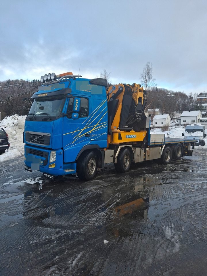 Volvo FH 500 8x2 Retarder Effer 955 S8 +JIB S8 Winch Only 160Tkm - Bortu kravas automašīna/ Platforma, Kravas auto ar manipulatoru: foto 1 Volvo FH 500 8x2 Retarder Effer 955 S8 +JIB S8 Winch Only 160Tkm - Bortu kravas automašīna/ Platforma, Kravas auto ar manipulatoru: foto 1