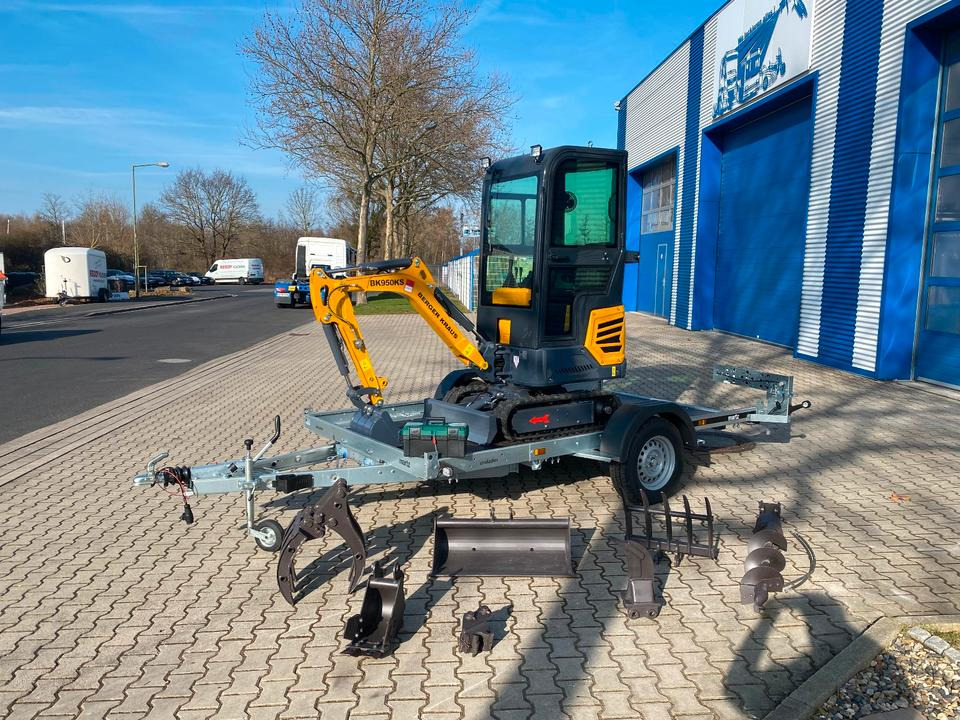 Minibagger BK950KS + Anhänger + Zubehör *INKL.19% MWST*BERGER KRAUS*KABINE*SOFORT!* - Mini-ekskavators: foto 1 Minibagger BK950KS + Anhänger + Zubehör *INKL.19% MWST*BERGER KRAUS*KABINE*SOFORT!* - Mini-ekskavators: foto 1