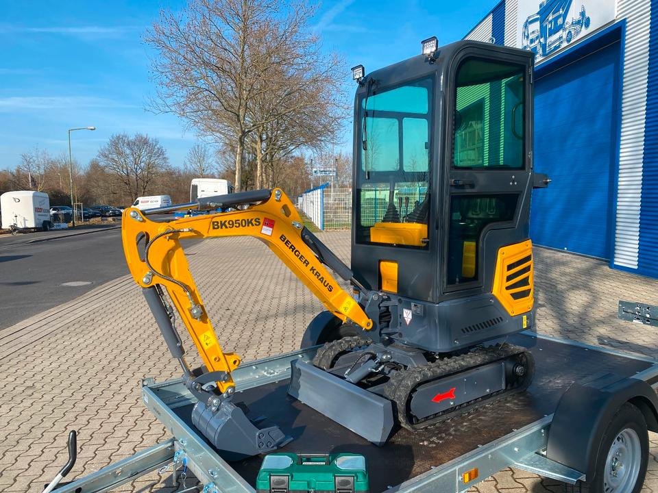 Minibagger BK950KS + Anhänger + Zubehör *INKL.19% MWST*BERGER KRAUS*KABINE*SOFORT!* - Mini-ekskavators: foto 5 Minibagger BK950KS + Anhänger + Zubehör *INKL.19% MWST*BERGER KRAUS*KABINE*SOFORT!* - Mini-ekskavators: foto 5