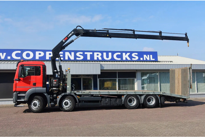 Bortu kravas automašīna/ Platforma, Kravas auto ar manipulatoru MAN TGS 35.360 8x2 Euro 6 Oprijwagen + Hiab 228 E 3 kraan.: foto 14