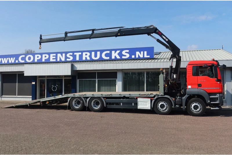 Bortu kravas automašīna/ Platforma, Kravas auto ar manipulatoru MAN TGS 35.360 8x2 Euro 6 Oprijwagen + Hiab 228 E 3 kraan.: foto 11