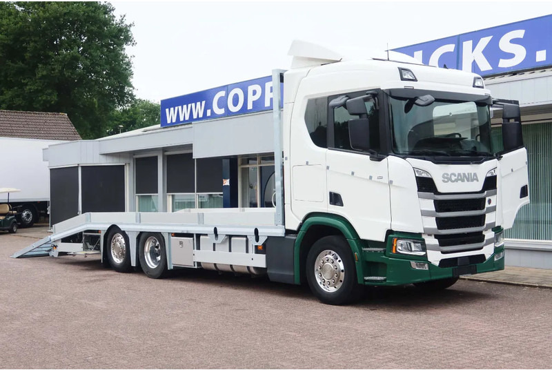 Scania R500 NGS Oprijwagen 6x2 E6 Nieuwe Laadbak met Hydraulische rijpaten - Autovedējs: foto 2 Scania R500 NGS Oprijwagen 6x2 E6 Nieuwe Laadbak met Hydraulische rijpaten - Autovedējs: foto 2