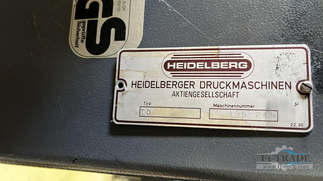 Heidelberg TOK (15Mio.) - Ofseta iespiedmašīna: foto 5 Heidelberg TOK (15Mio.) - Ofseta iespiedmašīna: foto 5
