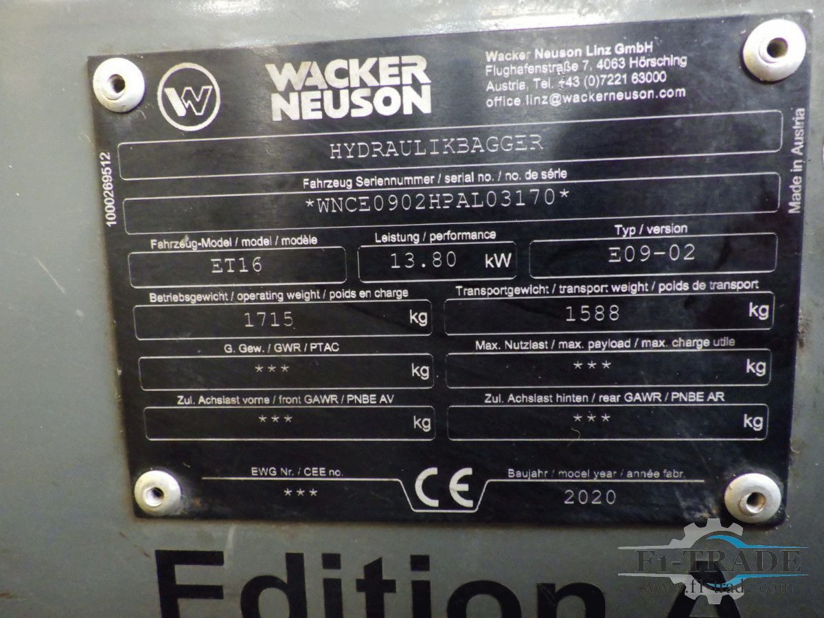 Mini-ekskavators Wacker neuson ET 16: foto 6