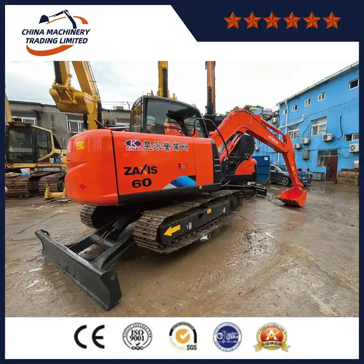 Original Small Size Second Hand Excavating Equipment Cheap Price Excellent Quality Used Hitachi Zx60 Excavator With Blade - Kāpurķēžu ekskavators: foto 4 Original Small Size Second Hand Excavating Equipment Cheap Price Excellent Quality Used Hitachi Zx60 Excavator With Blade - Kāpurķēžu ekskavators: foto 4