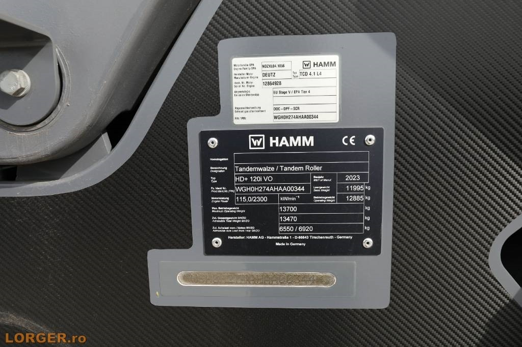 Ceļu veltnis Hamm HD 120 VO: foto 17