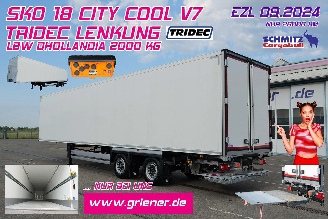 Schmitz Cargobull SKO 18/ LZG CITY /COOL V7 LBW /TRIDEC /FP 45 - Puspiekabe slēgtā virsbūve: foto 1 Schmitz Cargobull SKO 18/ LZG CITY /COOL V7 LBW /TRIDEC /FP 45 - Puspiekabe slēgtā virsbūve: foto 1
