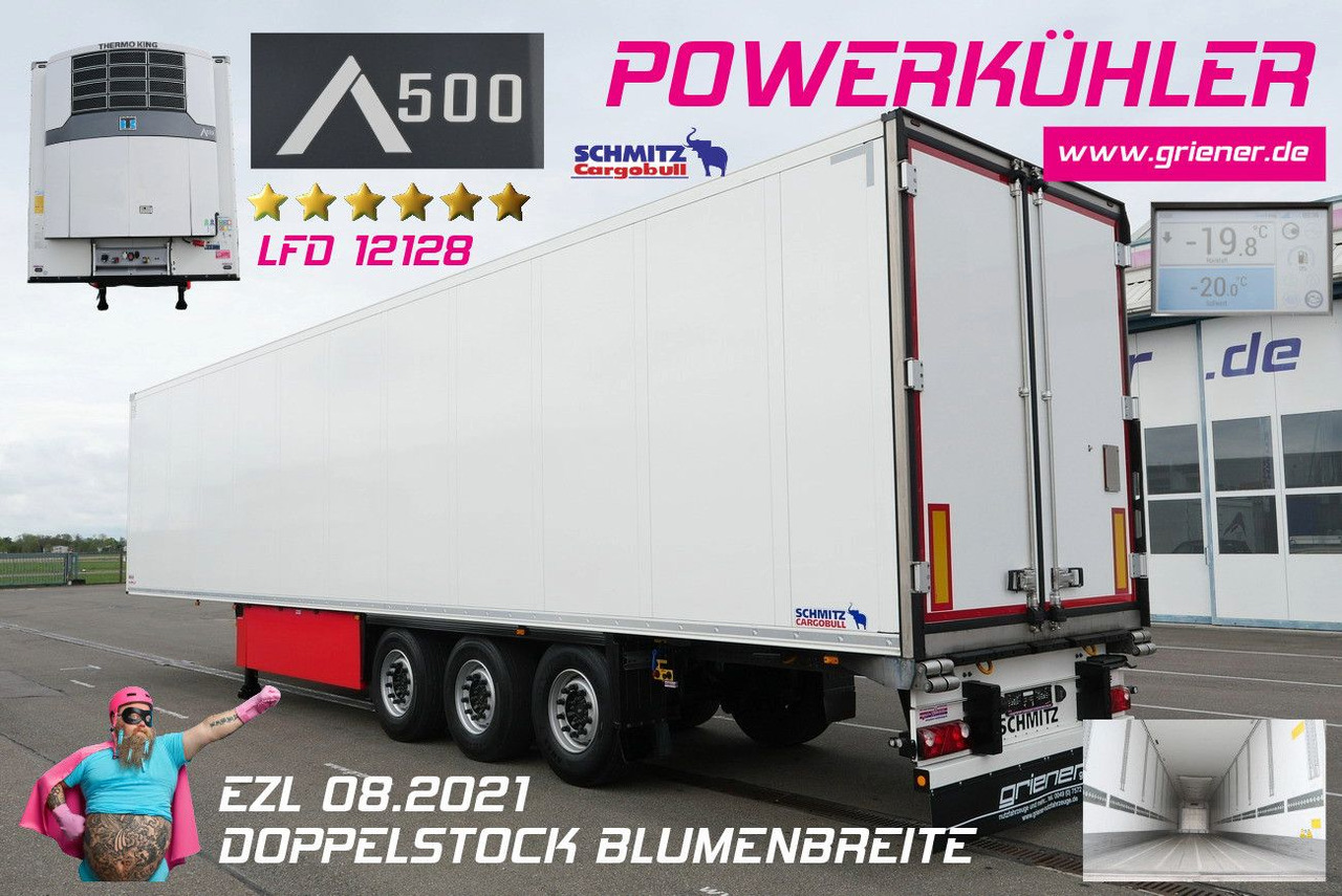 Schmitz Cargobull SKO 24/DOPPELSTOCK BLUMEN TK A500 DRP 5 x vorh. - Puspiekabe refrižerators: foto 1 Schmitz Cargobull SKO 24/DOPPELSTOCK BLUMEN TK A500 DRP 5 x vorh. - Puspiekabe refrižerators: foto 1