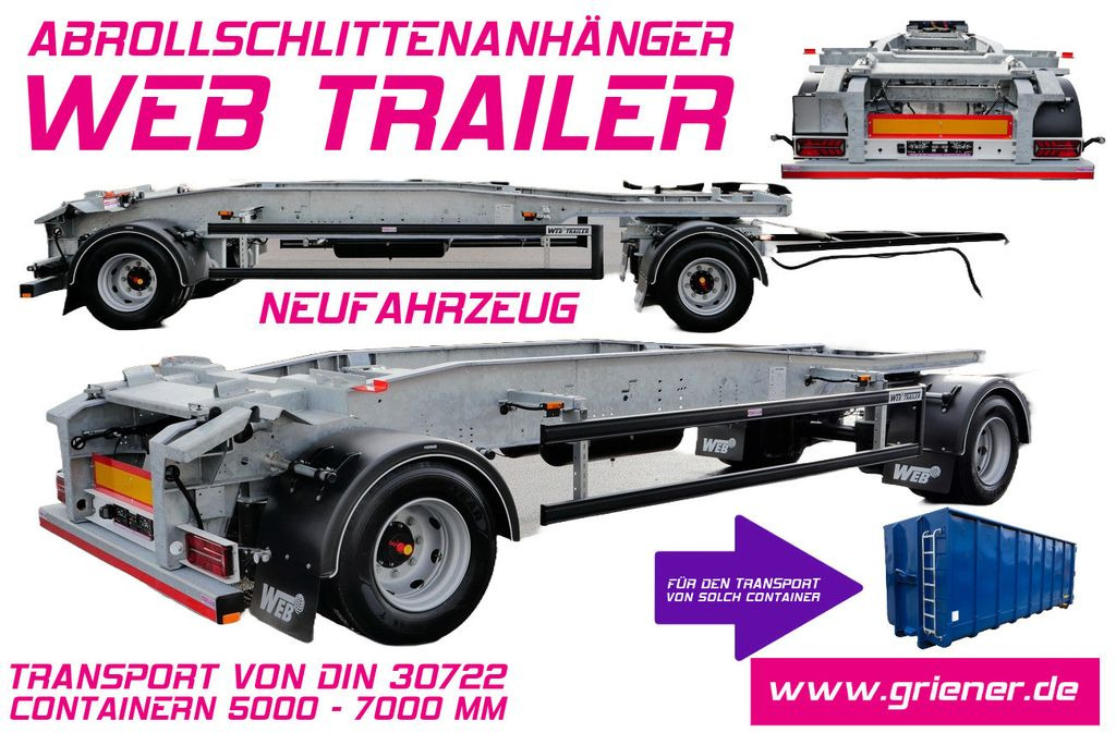 Web-Trailer ARA 18/ DIN 30722 / 5000 - 7000 mm/19,5 VERZINKT - Multilift/ Būvgružu konteinera piekabe: foto 1 Web-Trailer ARA 18/ DIN 30722 / 5000 - 7000 mm/19,5 VERZINKT - Multilift/ Būvgružu konteinera piekabe: foto 1