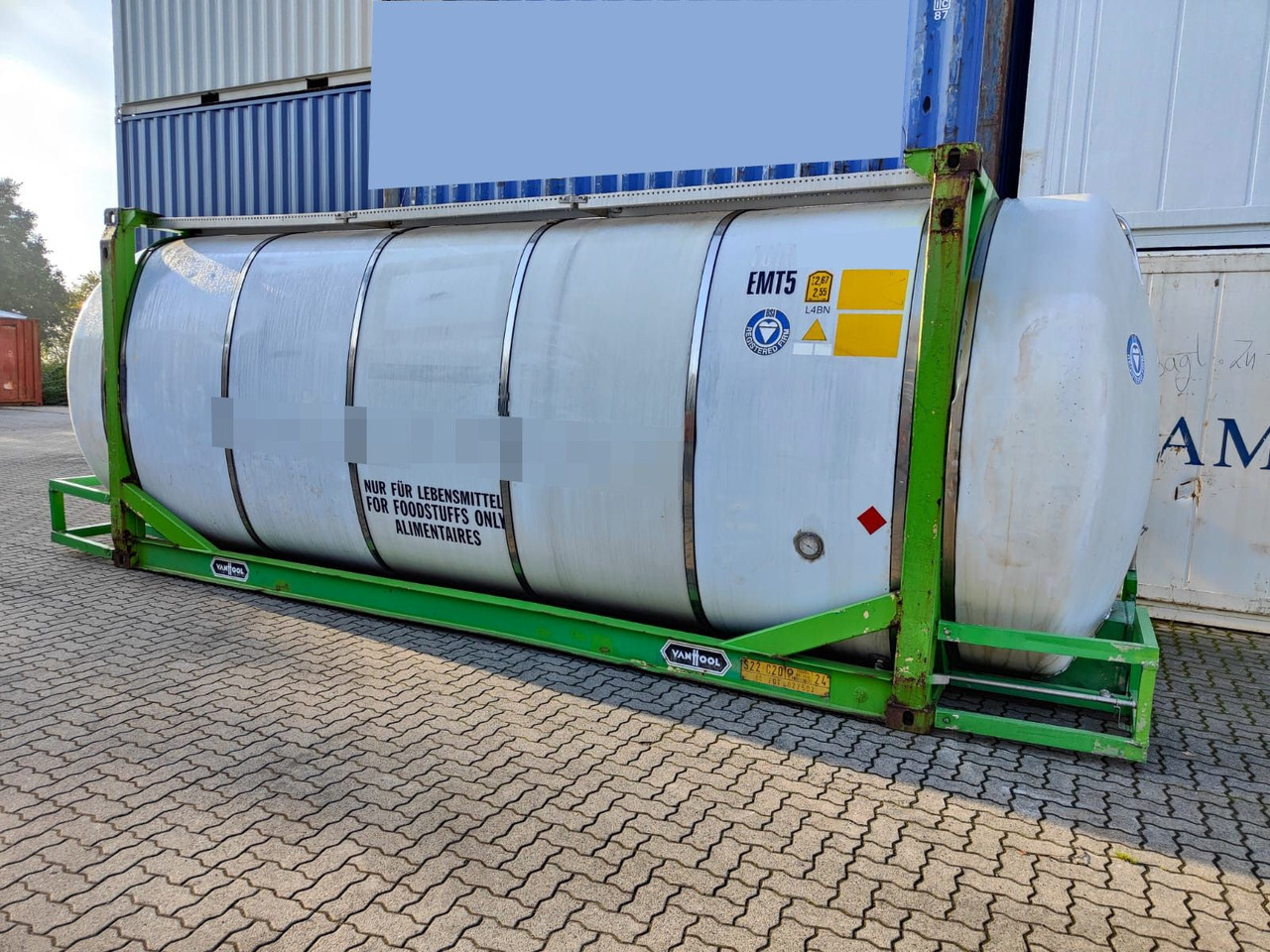 Puspiekabe noņemamā virsbūve/ Konteineru vedējs 31.000 Liter  V4A  Lebensmittel  ADR: foto 1