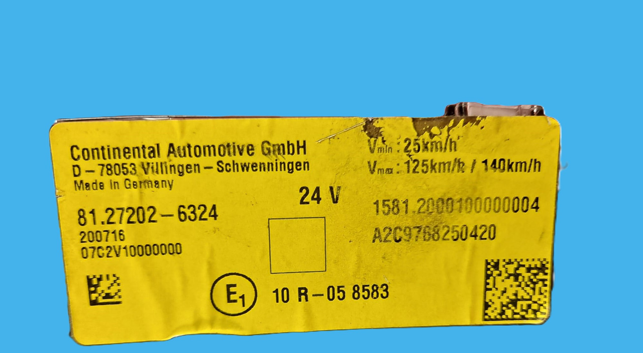 81.27202-6324 LICZNIK ZEGAR MAN 81.27202-6324 MAN Continental D-78053 - Mērinstrumentu panelis: foto 4 81.27202-6324 LICZNIK ZEGAR MAN 81.27202-6324 MAN Continental D-78053 - Mērinstrumentu panelis: foto 4