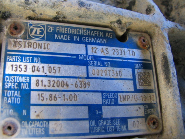 MAN TGX TGS EURO6 // Skrzynia biegow z retarderem 12 AS 2331 TD - Pārnesumkārba - Kravas automašīna: foto 1 MAN TGX TGS EURO6 // Skrzynia biegow z retarderem 12 AS 2331 TD - Pārnesumkārba - Kravas automašīna: foto 1