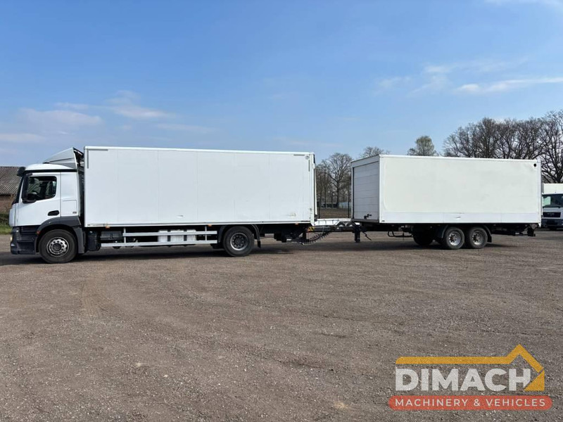 Mercedes-Benz Actros 1833 4x2 - aanhanger koffer, Euro 6 - Kravas automašīna ar slēgto virsbūvi: foto 1 Mercedes-Benz Actros 1833 4x2 - aanhanger koffer, Euro 6 - Kravas automašīna ar slēgto virsbūvi: foto 1