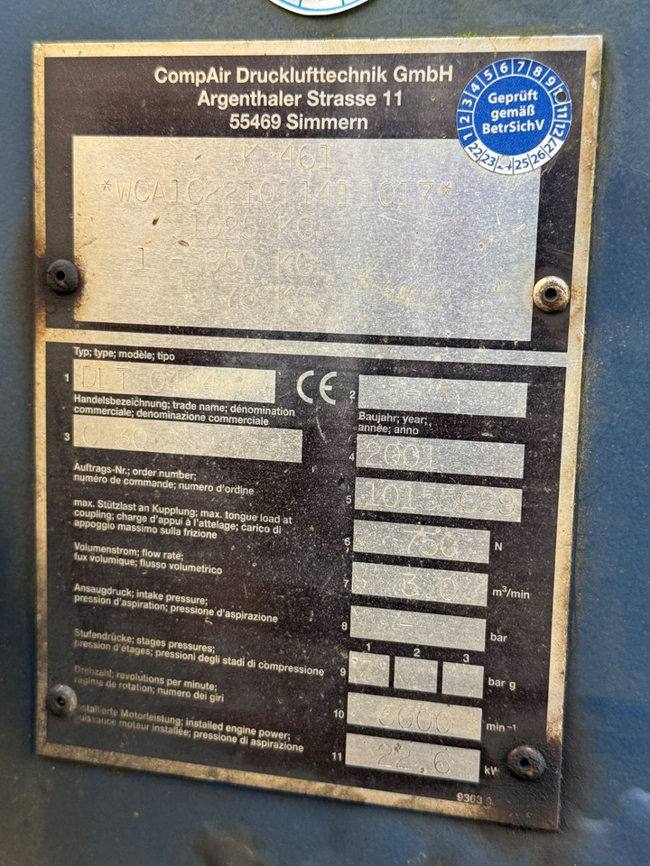 CompAir K 461 - Gaisa kompresors: foto 4 CompAir K 461 - Gaisa kompresors: foto 4