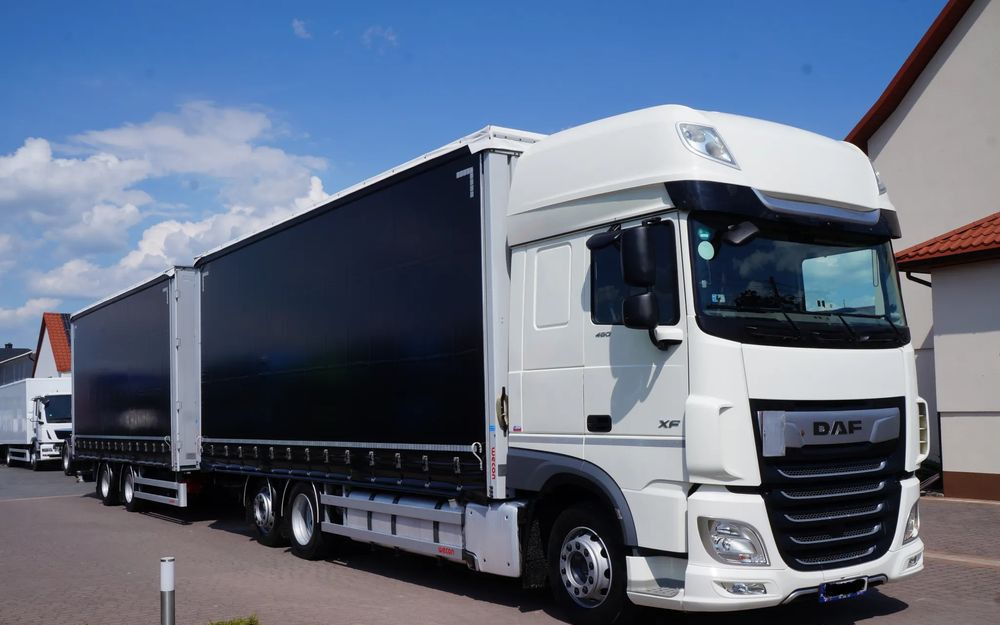 DAF XF 480 EURO 6 ZESTAW TANDEM PRZEJAZDOWY 120 M3 7,7 M + 7,7 M WECON - Kravas automašīna ar tentu: foto 1 DAF XF 480 EURO 6 ZESTAW TANDEM PRZEJAZDOWY 120 M3 7,7 M + 7,7 M WECON - Kravas automašīna ar tentu: foto 1
