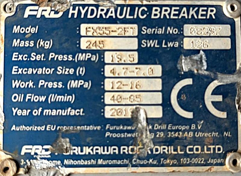 FURUKAWA FX55 BRH Marteau Hydraulique - Hidrauliskais āmurs: foto 5 FURUKAWA FX55 BRH Marteau Hydraulique - Hidrauliskais āmurs: foto 5