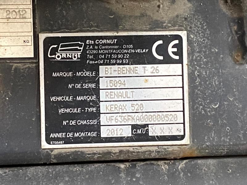 Kravas automašīna pašizgāzējs, Kravas auto ar manipulatoru RENAULT KERAX 8x4 520 BIBENNE CIF GRUE CORMACH: foto 27