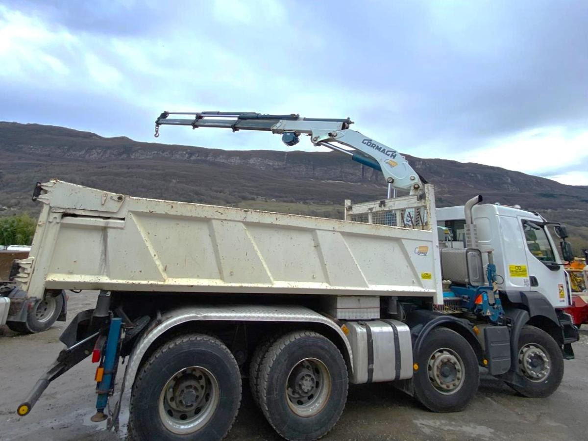 Kravas automašīna pašizgāzējs, Kravas auto ar manipulatoru RENAULT KERAX 8x4 520 BIBENNE CIF GRUE CORMACH: foto 7