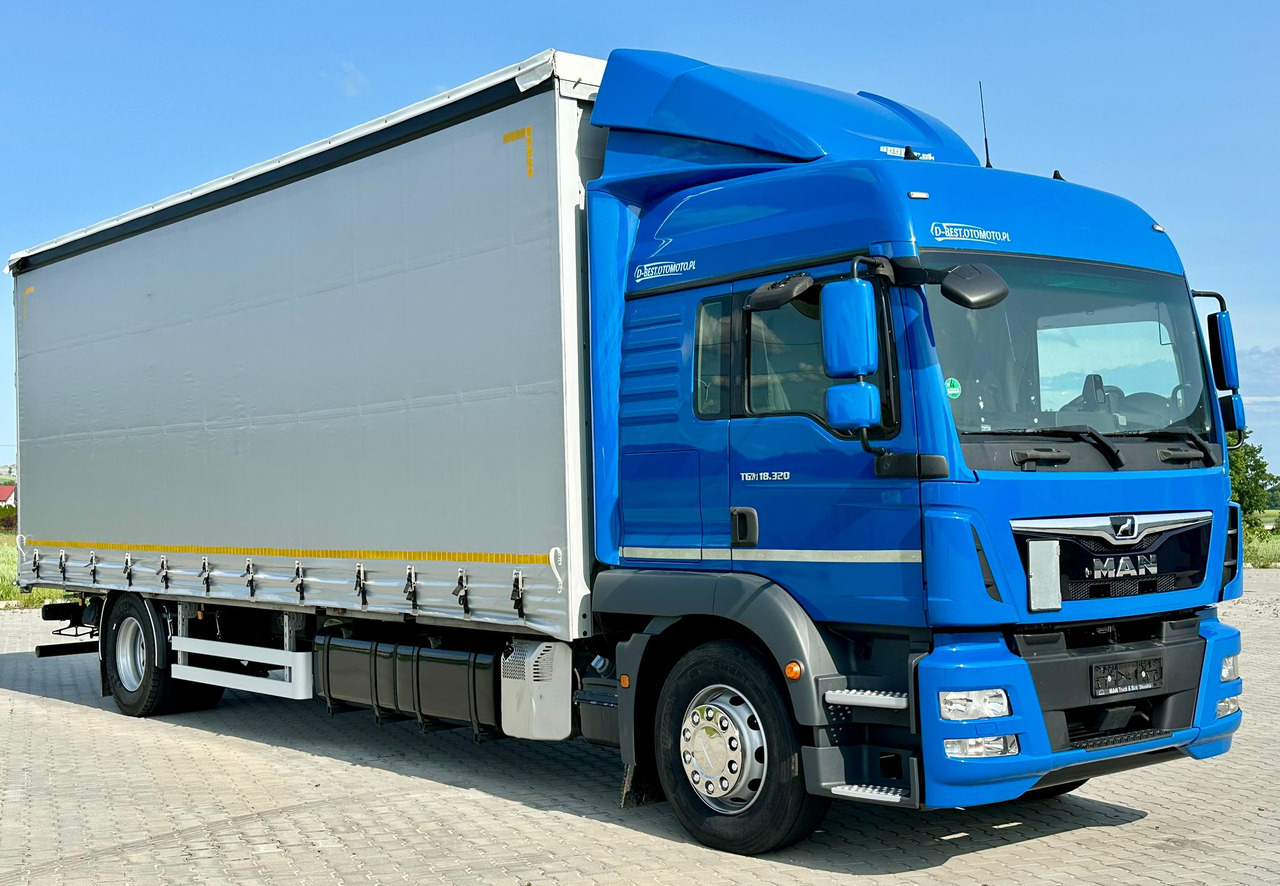 MAN TGM 18.320 / FIRANKA / 20 EUROPALET / 8.3 M DŁUGOŚCI / AUTOMAT / SYPIALKA / 2018 ROK / 9 809 KG ŁADOWNOŚCI - Kravas automašīna ar tentu: foto 1 MAN TGM 18.320 / FIRANKA / 20 EUROPALET / 8.3 M DŁUGOŚCI / AUTOMAT / SYPIALKA / 2018 ROK / 9 809 KG ŁADOWNOŚCI - Kravas automašīna ar tentu: foto 1