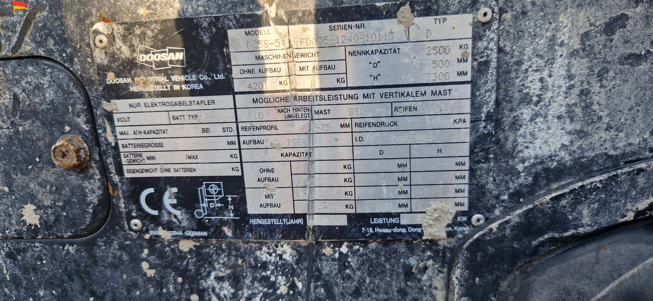 Doosan D25-5 Duplexmast, Seitenverschiebung, autom. Gabelverst. - Dīzeļiekrāvējs: foto 3 Doosan D25-5 Duplexmast, Seitenverschiebung, autom. Gabelverst. - Dīzeļiekrāvējs: foto 3