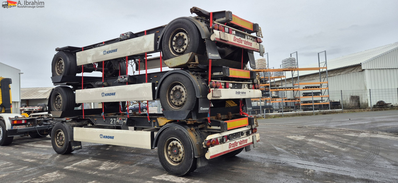 Piekabe noņemamā virsbūve/ Konteineru vedējs Krone AZ 3x vorhanden SAF Achsen, fertig gestapelt: foto 7