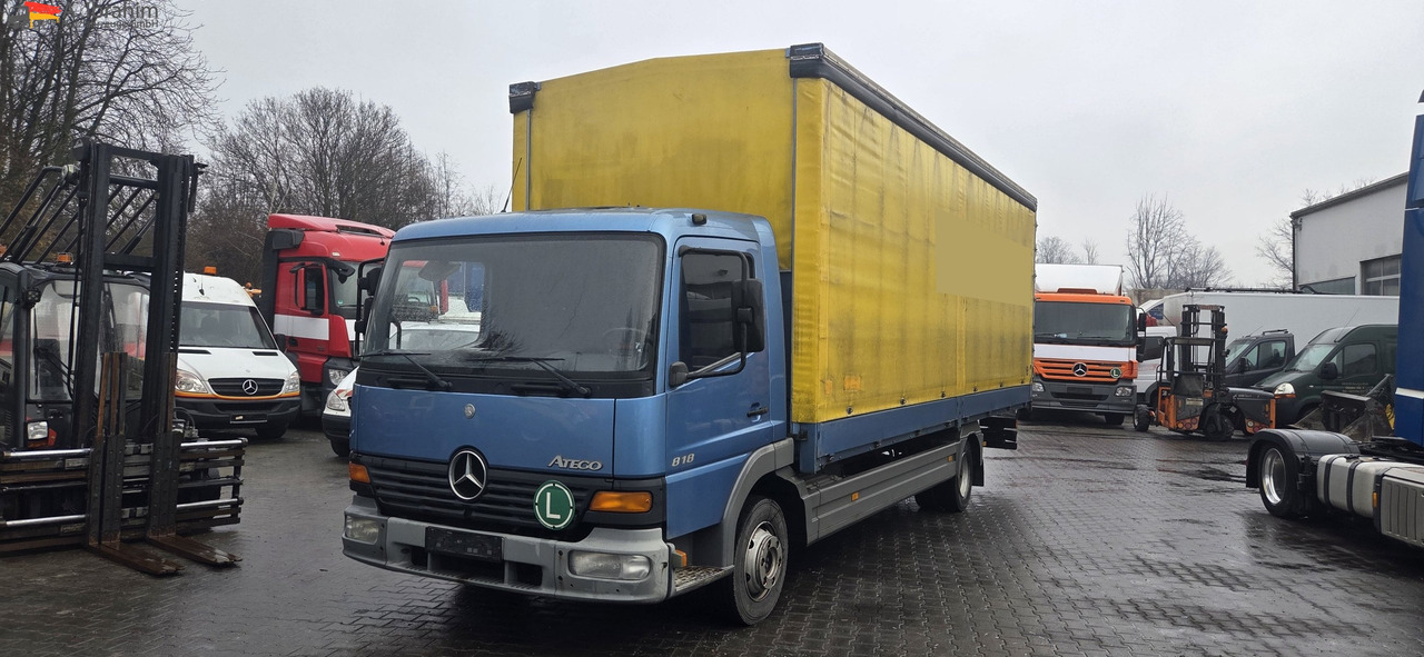 Mercedes-Benz DB 818 Schiebeplane, 7,20 m Aufbau Radstand 4,80 m | Blatt gefedert - Furgons ar tentu: foto 1 Mercedes-Benz DB 818 Schiebeplane, 7,20 m Aufbau Radstand 4,80 m | Blatt gefedert - Furgons ar tentu: foto 1